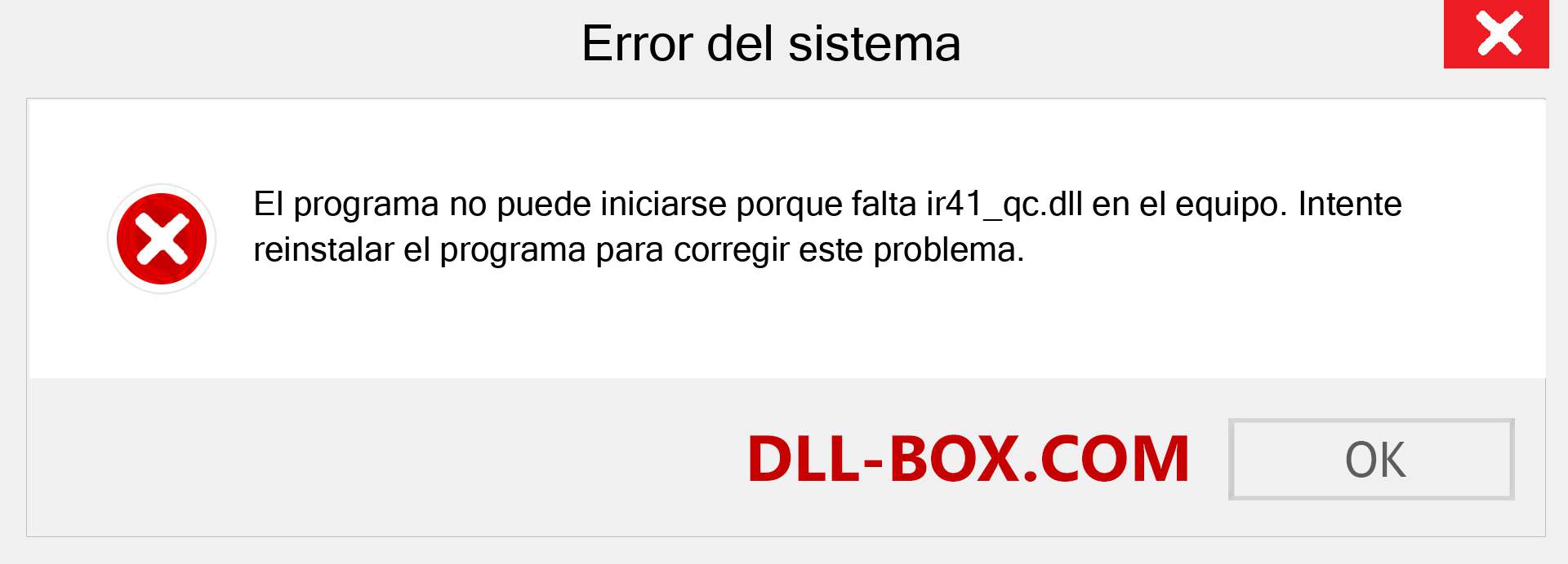 ¿Falta el archivo ir41_qc.dll ?. Descargar para Windows 7, 8, 10 - Corregir ir41_qc dll Missing Error en Windows, fotos, imágenes